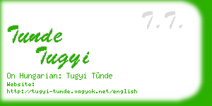 tunde tugyi business card