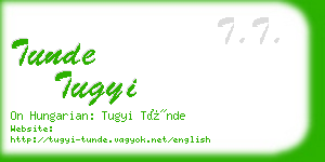 tunde tugyi business card